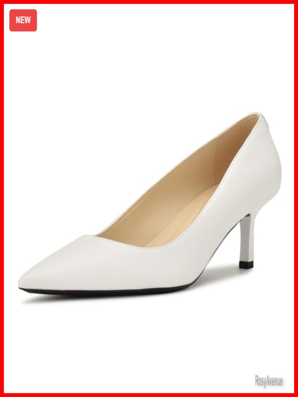 Nine West Kuna Pointed Toe Kitten Heel Pump 2.44" Slip On